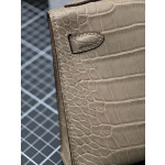 minikelly 2代 bag OM Chai Saphire Alligator crocodile skin Silver hardware 鳄鱼皮