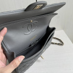 頂级 c香小香 cf经典款 2.55中号25cm 鱼子酱纹牛皮单肩手提斜挎包里外真皮 （淡金扣）