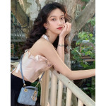 (Mini version) Dior Lady Mini Dafé Bag, 3 compartments, made of lambskin and CD leather, handheld, shoulder, crossbody bag, women's bag, 12cm