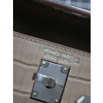 minikelly 2代 bag OM Chai Saphire Alligator crocodile skin Silver hardware 鳄鱼皮