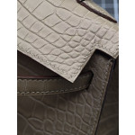 minikelly 2代 bag OM Chai Saphire Alligator crocodile skin Silver hardware 鳄鱼皮