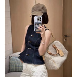 Lv embroidery canvas aged leather color-block speedy sp30 short shoulder strap woven handle sp messenger bag handbag shoulder bag 30*21