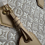 Lv embroidery canvas aged leather color-block speedy sp30 short shoulder strap woven handle sp messenger bag handbag shoulder bag 30*21