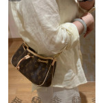 LV classic monogrammed and color-blocked leather nano frivole messenger bag, 24*13