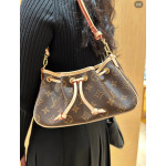 LV classic monogrammed and color-blocked leather nano frivole messenger bag, 24*13