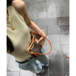 LV classic monogrammed and color-blocked leather nano frivole messenger bag, 24*13