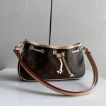 LV classic monogrammed and color-blocked leather nano frivole messenger bag, 24*13