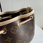 LV classic monogrammed and color-blocked leather nano frivole messenger bag, 24*13