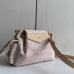 LV embroidered canvas aged leather Odyssee denim pink chain shoulder bag messenger bag 27*10*17