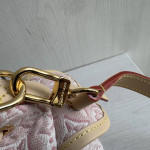 LV embroidered canvas aged leather Odyssee denim pink chain shoulder bag messenger bag 27*10*17
