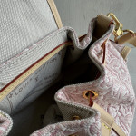 LV embroidered canvas aged leather Odyssee denim pink chain shoulder bag messenger bag 27*10*17