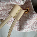 LV embroidered canvas aged leather Odyssee denim pink chain shoulder bag messenger bag 27*10*17