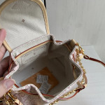 LV embroidered canvas aged leather Odyssee denim pink chain shoulder bag messenger bag 27*10*17