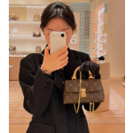 Top-level Lv classic vintage color-changing leather nano lock bag dream Madeleine handbag chain cross-body shoulder bag 21*12