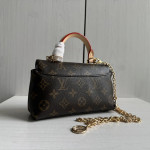 Top-level Lv classic vintage color-changing leather nano lock bag dream Madeleine handbag chain cross-body shoulder bag 21*12