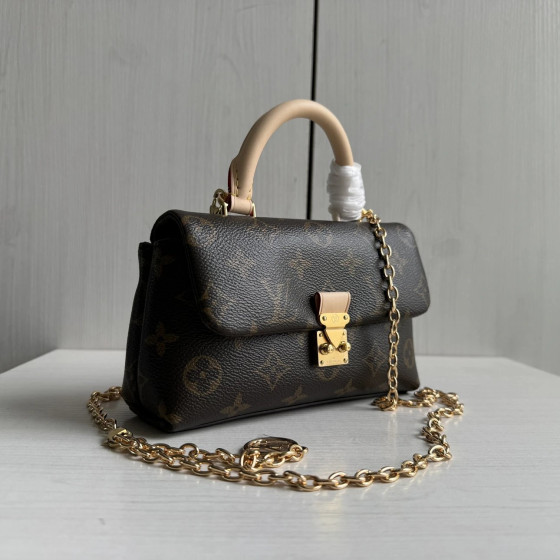 Top-level Lv classic vintage color-changing leather nano lock bag dream Madeleine handbag chain cross-body shoulder bag 21*12