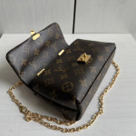 Top-level Lv classic vintage color-changing leather nano lock bag dream Madeleine handbag chain cross-body shoulder bag 21*12