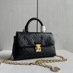 Top-level LV embossed cowhide nano lock bag dream Madeline handbag full leather genuine leather chain cross-body messenger bag 21*12