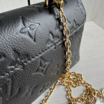 Top-level LV embossed cowhide nano lock bag dream Madeline handbag full leather genuine leather chain cross-body messenger bag 21*12
