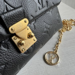 Top-level LV embossed cowhide nano lock bag dream Madeline handbag full leather genuine leather chain cross-body messenger bag 21*12