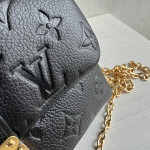 Top-level LV embossed cowhide nano lock bag dream Madeline handbag full leather genuine leather chain cross-body messenger bag 21*12