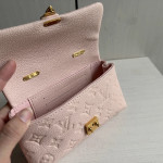 Top-level LV embossed cowhide nano lock bag dream Madeline handbag full leather genuine leather chain cross-body messenger bag 21*12