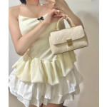 Top-level LV embossed cowhide nano lock bag dream Madeline handbag full leather genuine leather chain cross-body messenger bag 21*12