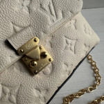 Top-level LV embossed cowhide nano lock bag dream Madeline handbag full leather genuine leather chain cross-body messenger bag 21*12