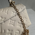Top-level LV embossed cowhide nano lock bag dream Madeline handbag full leather genuine leather chain cross-body messenger bag 21*12