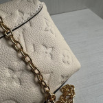 Top-level LV embossed cowhide nano lock bag dream Madeline handbag full leather genuine leather chain cross-body messenger bag 21*12