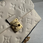 Top-level LV embossed cowhide nano lock bag dream Madeline handbag full leather genuine leather chain cross-body messenger bag 21*12