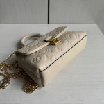 Top-level LV embossed cowhide nano lock bag dream Madeline handbag full leather genuine leather chain cross-body messenger bag 21*12