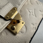 Top-level LV embossed cowhide nano lock bag dream Madeline handbag full leather genuine leather chain cross-body messenger bag 21*12