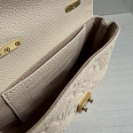 Top-level LV embossed cowhide nano lock bag dream Madeline handbag full leather genuine leather chain cross-body messenger bag 21*12