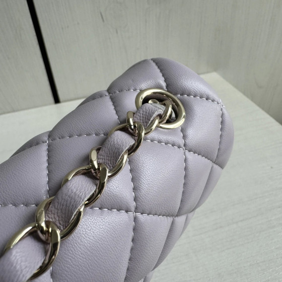 Top-tier Chanel CF Large Mini 20cm diamond pattern lambskin camera bag, small golden ball, round bead bag, vintage chain messenger bag