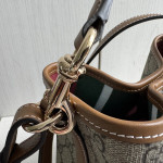 guc G classic floral leather patchwork emblem bucket bag handbag messenger bag 20*18