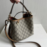 guc G classic floral leather patchwork emblem bucket bag handbag messenger bag 20*18