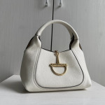 Gucci full-leather large D buckle saddle buckle softbit genuine leather messenger bag underarm bag women's bag small 27*21 large 46*26