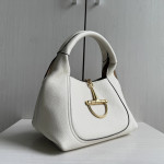 Gucci full-leather large D buckle saddle buckle softbit genuine leather messenger bag underarm bag women's bag small 27*21 large 46*26