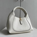 Gucci full-leather large D buckle saddle buckle softbit genuine leather messenger bag underarm bag women's bag small 27*21 large 46*26