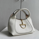Gucci full-leather large D buckle saddle buckle softbit genuine leather messenger bag underarm bag women's bag small 27*21 large 46*26
