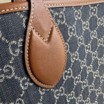 Gucci first-layer cowhide denim patchwork old flower tote shopping bag, mother-daughter bag, shoulder bag, bottom length 30*28