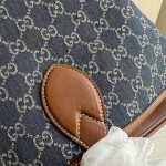 Gucci first-layer cowhide denim patchwork old flower tote shopping bag, mother-daughter bag, shoulder bag, bottom length 30*28