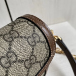 Gucci 1995 vintage saddle bag in horizontal style, 1955 horse bit buckle, pig nose bag, box bag, crafted from calfskin, messenger bag, phone bag, chain cross-body shoulder bag, dimensions 23*13