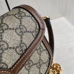 Gucci 1995 vintage saddle bag in horizontal style, 1955 horse bit buckle, pig nose bag, box bag, crafted from calfskin, messenger bag, phone bag, chain cross-body shoulder bag, dimensions 23*13