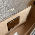 Gucci 1995 vintage saddle bag in horizontal style, 1955 horse bit buckle, pig nose bag, box bag, crafted from calfskin, messenger bag, phone bag, chain cross-body shoulder bag, dimensions 23*13