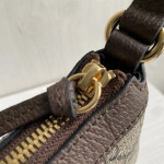 Gucci new style, printed fabric and cowhide patchwork, adjustable shoulder strap, underarm bag, single shoulder bag for women, 21*19