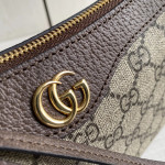 Gucci new style, printed fabric and cowhide patchwork, adjustable shoulder strap, underarm bag, single shoulder bag for women, 21*19