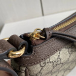 Gucci new style, printed fabric and cowhide patchwork, adjustable shoulder strap, underarm bag, single shoulder bag for women, 21*19