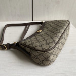 Gucci new style, printed fabric and cowhide patchwork, adjustable shoulder strap, underarm bag, single shoulder bag for women, 21*19